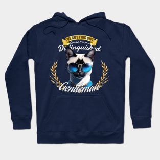 The Distinguished Siamese Cat Gentleman Hoodie